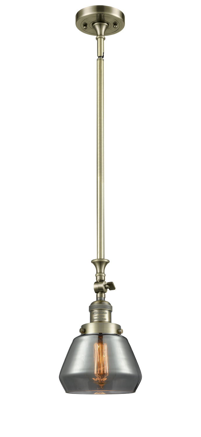 Innovations 206-AB-G173 One Light Mini Pendant, Antique Brass