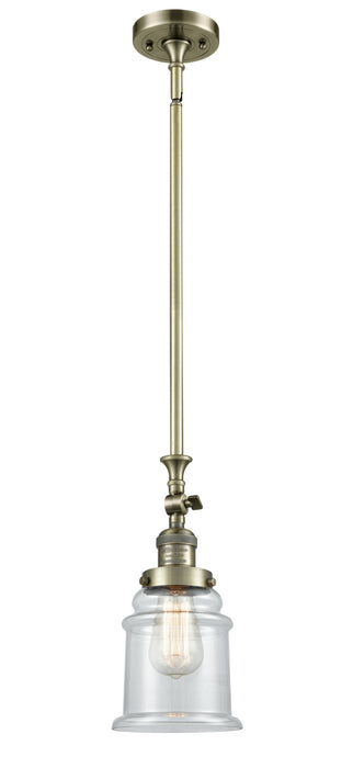 Innovations 206-AB-G182 One Light Mini Pendant, Antique Brass