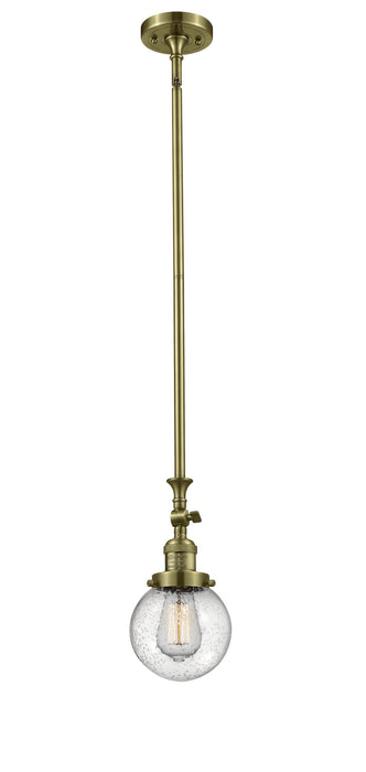 Innovations 206-AB-G204-6-LED LED Mini Pendant, Antique Brass