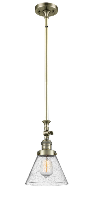 Innovations 206-AB-G44 One Light Mini Pendant, Antique Brass