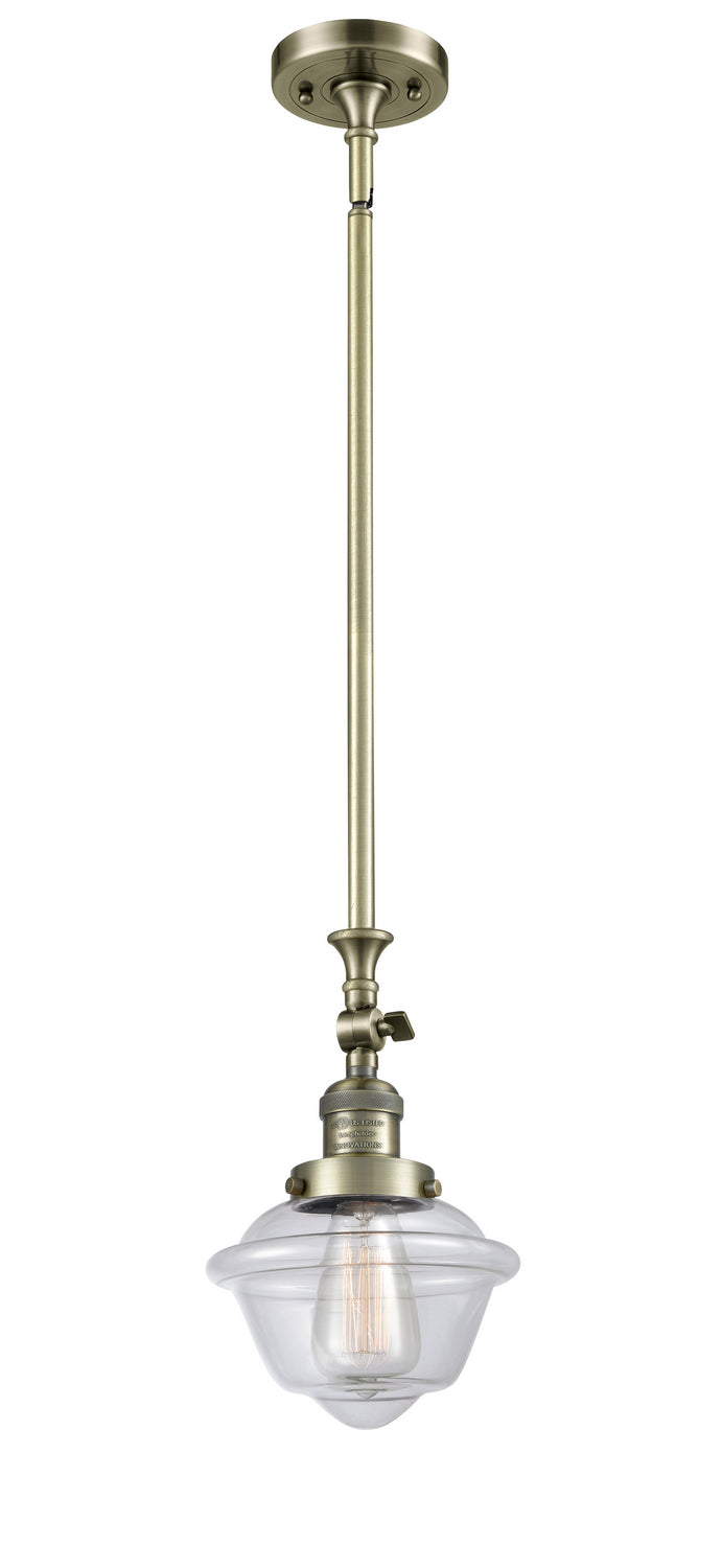Innovations 206-AB-G532 One Light Mini Pendant, Antique Brass