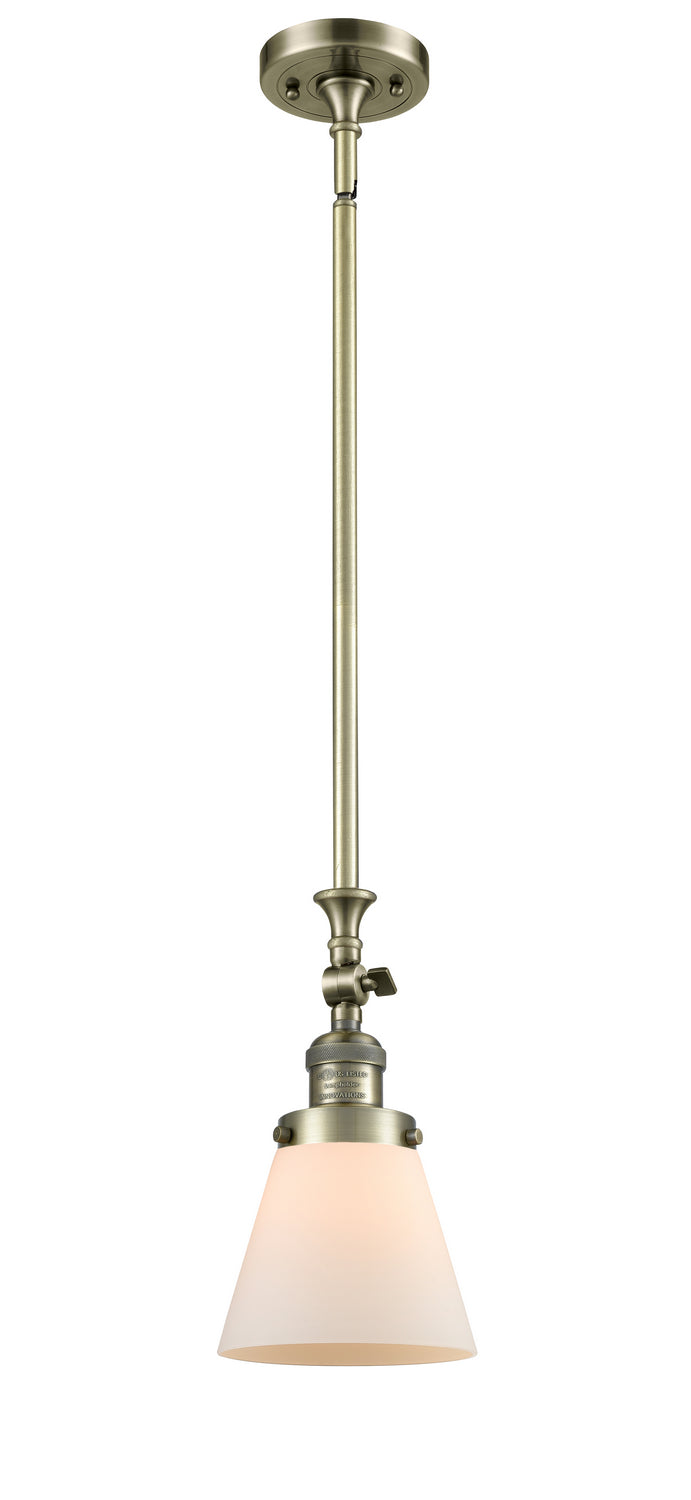 Innovations 206-AB-G61 One Light Mini Pendant, Antique Brass