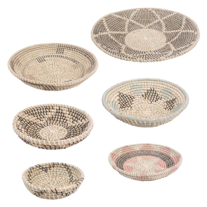 Renwil VAS118 Basket, Black, White, Beige, Turquoise, Peach