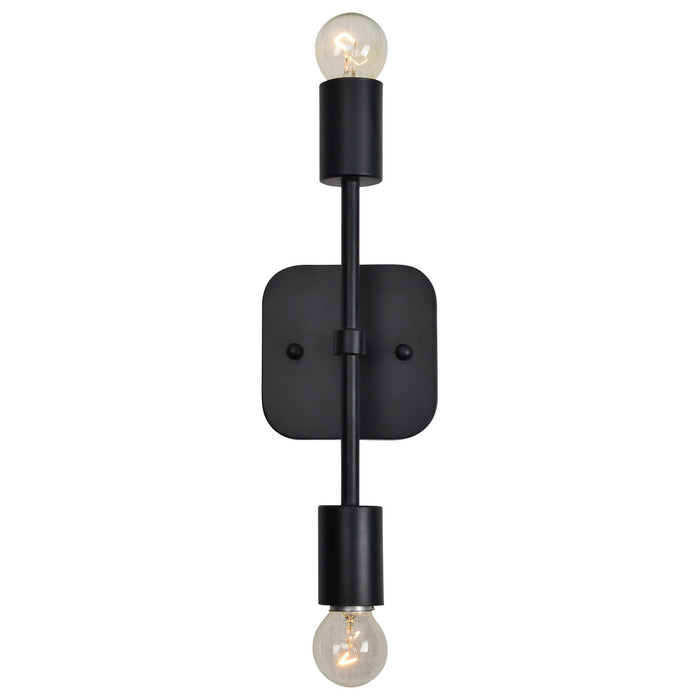 Renwil WS008 Two Light Wall Sconce, Matte Black