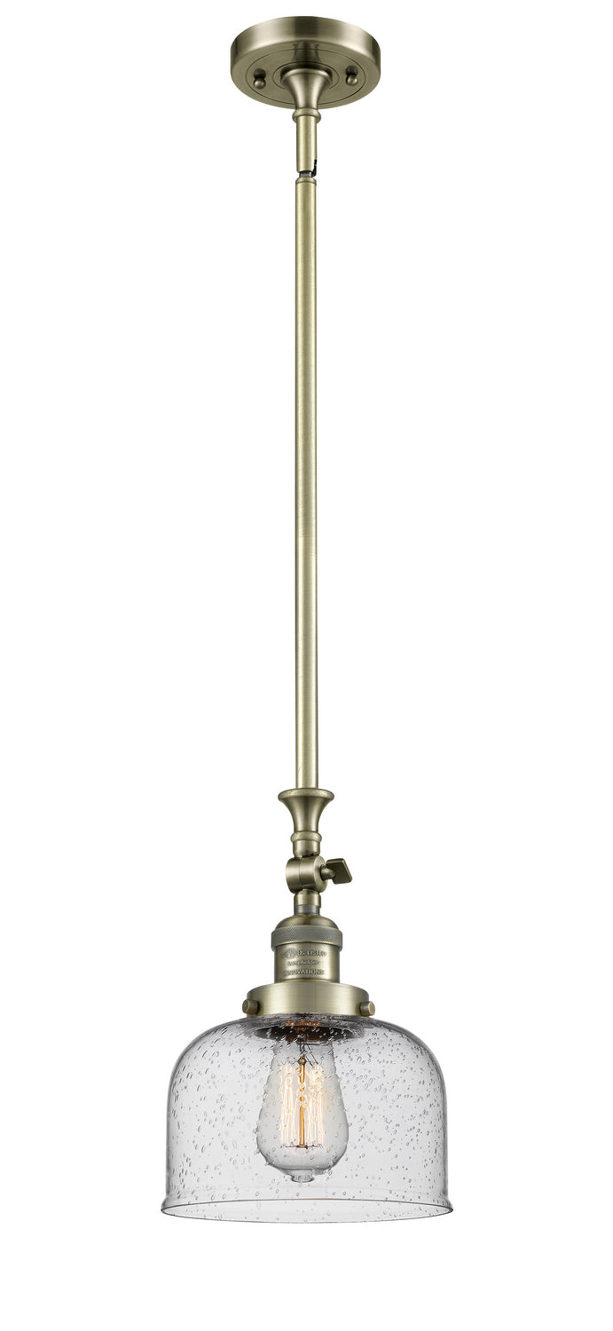 Innovations 206-AB-G74 One Light Mini Pendant, Antique Brass
