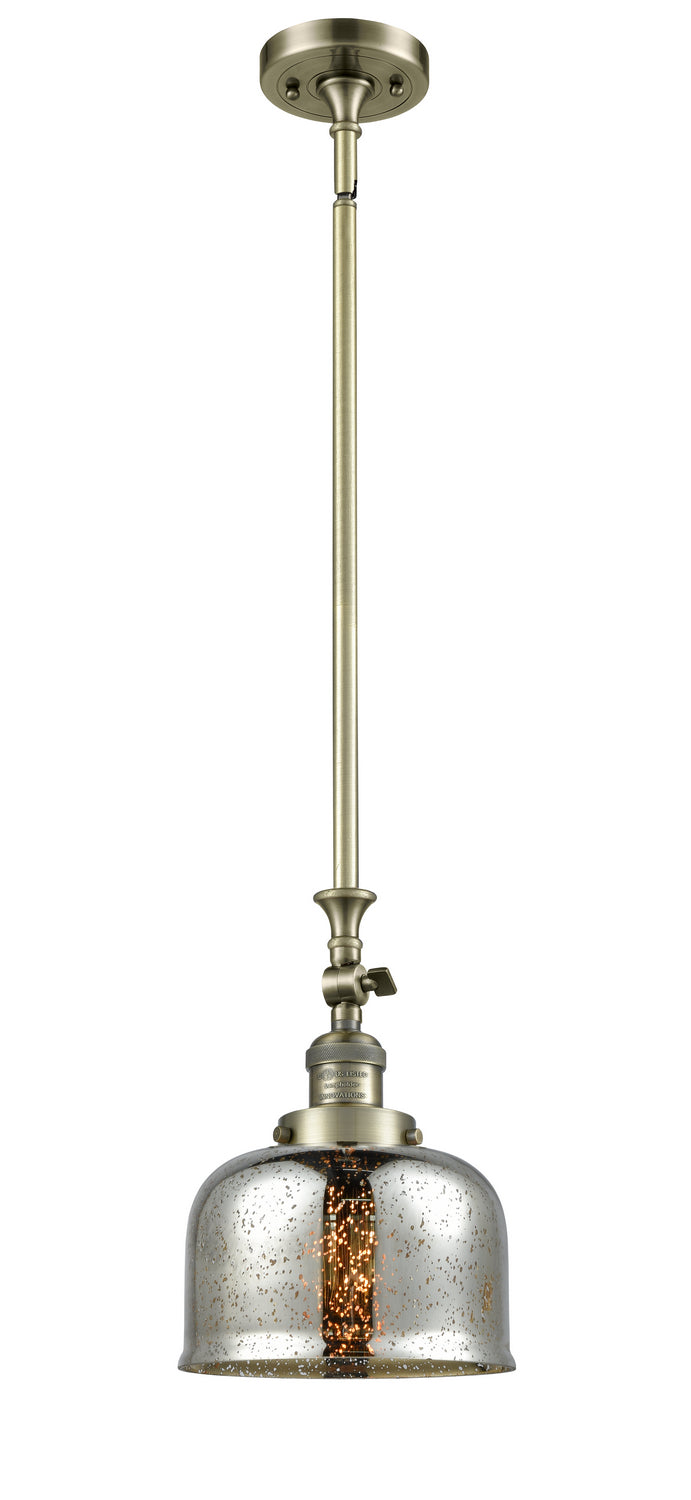 Innovations 206-AB-G78 One Light Mini Pendant, Antique Brass