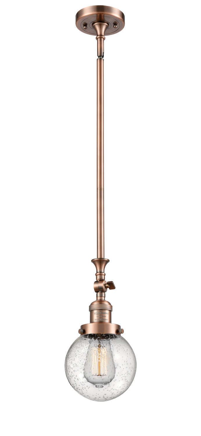 Innovations 206-AC-G204-6-LED LED Mini Pendant, Antique Copper