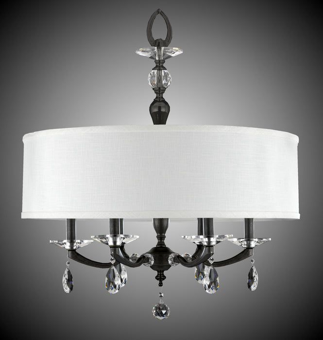 American Brass & Crystal CH5485-O-35S-ST-HL Six Light Chandelier, Old Bronze