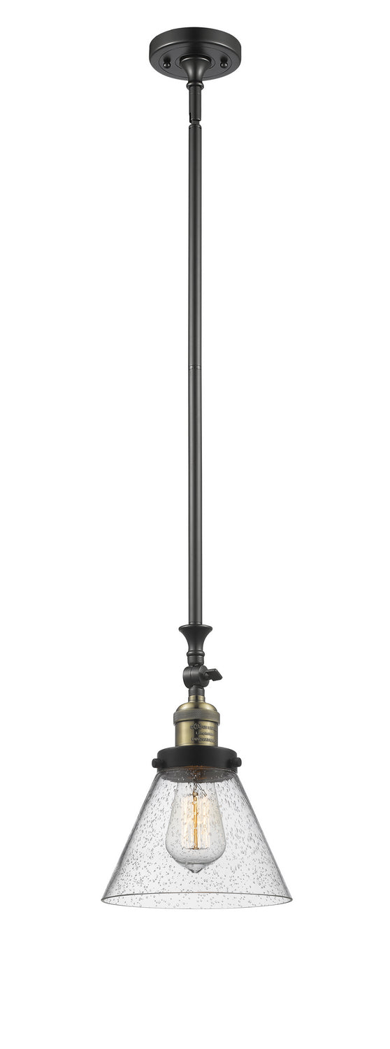 Innovations 206-BAB-G44 One Light Mini Pendant, Black Antique Brass
