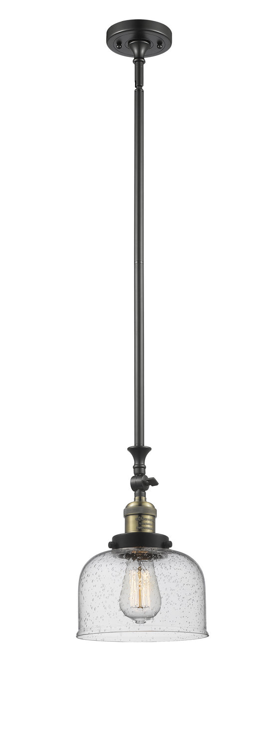 Innovations 206-BAB-G74 One Light Mini Pendant, Black Antique Brass