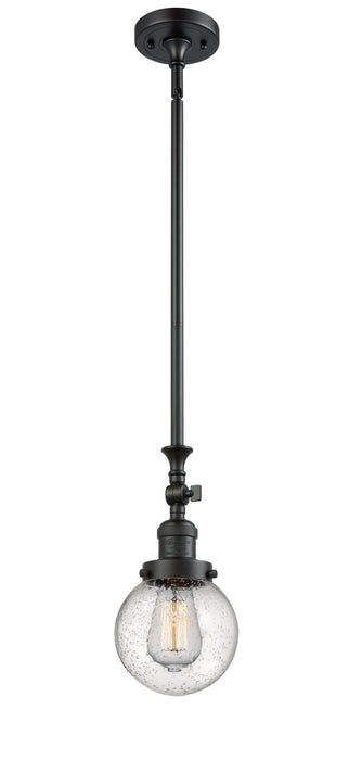 Innovations 206-BK-G204-6 One Light Mini Pendant, Matte Black