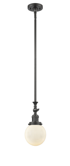 Innovations 206-OB-G201-6 One Light Mini Pendant, Oil Rubbed Bronze