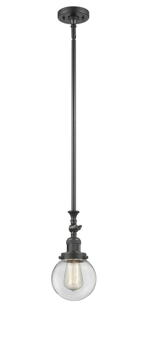 Innovations 206-OB-G202-6 One Light Mini Pendant, Oil Rubbed Bronze