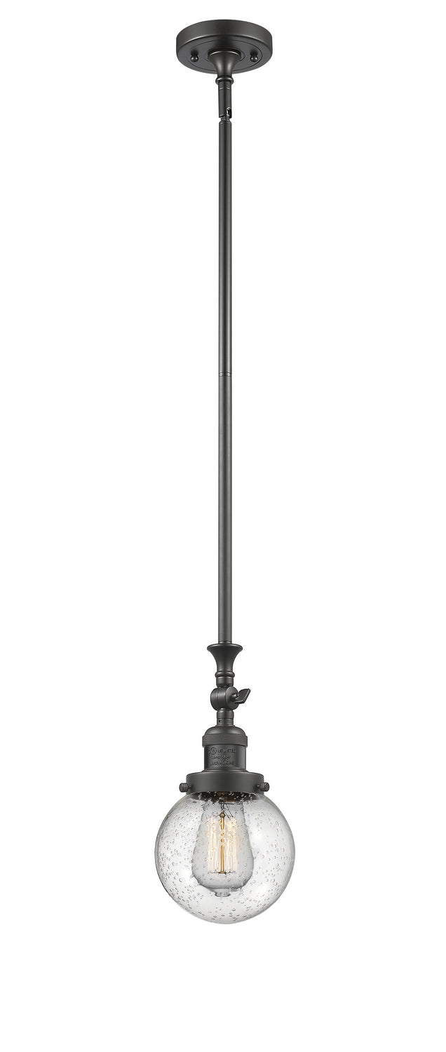 Innovations 206-OB-G204-6-LED LED Mini Pendant, Oil Rubbed Bronze