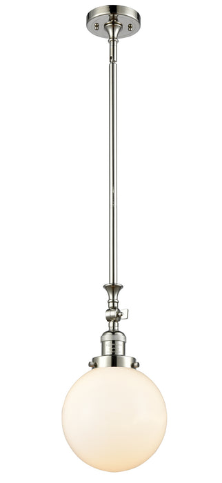 Innovations 206-PN-G201-8 One Light Mini Pendant, Polished Nickel