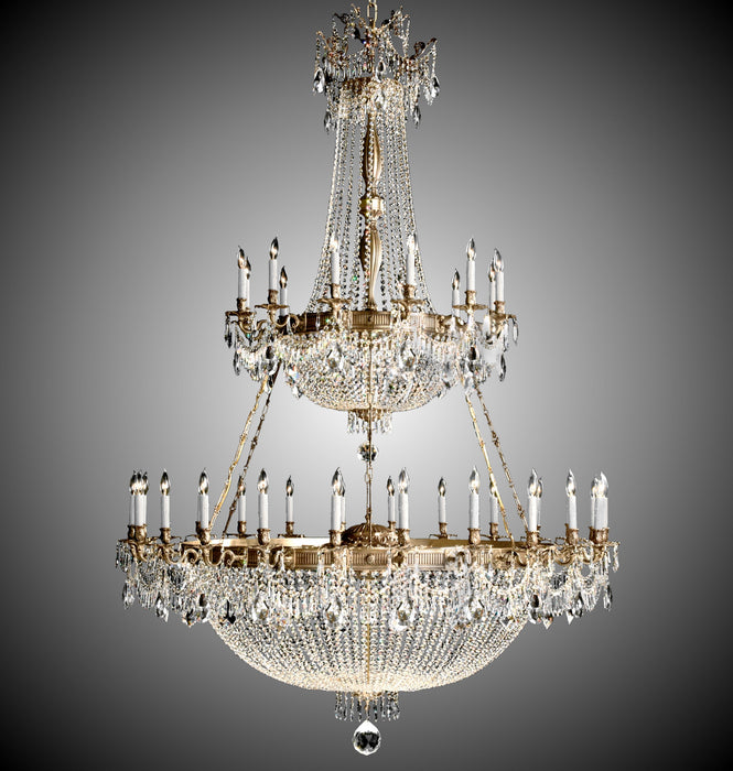 American Brass & Crystal CH8157-P-03G-PI 72 Light Chandelier, French Gold Glossy