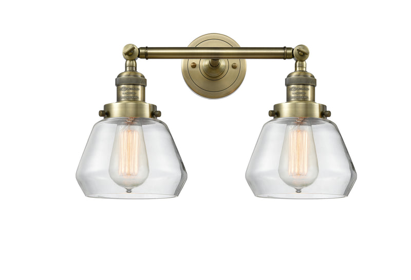 Innovations 208-AB-G172 Two Light Bath Vanity, Antique Brass