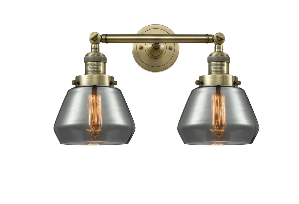 Innovations 208-AB-G173 Two Light Bath Vanity, Antique Brass
