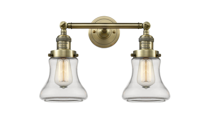 Innovations 208-AB-G192 Two Light Bath Vanity, Antique Brass