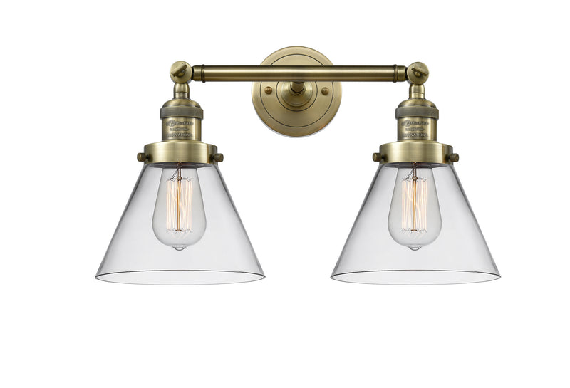 Innovations 208-AB-G42 Two Light Bath Vanity, Antique Brass