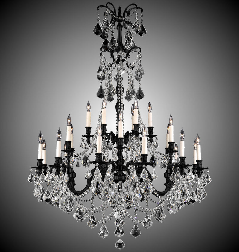 American Brass & Crystal CH9868-A-05S-PI 32 Light Chandelier, Old Bronze Satin