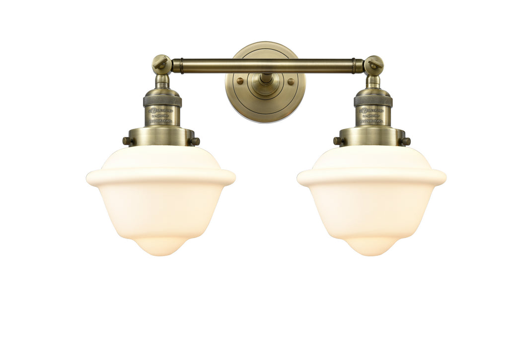 Innovations 208-AB-G531 Two Light Bath Vanity, Antique Brass