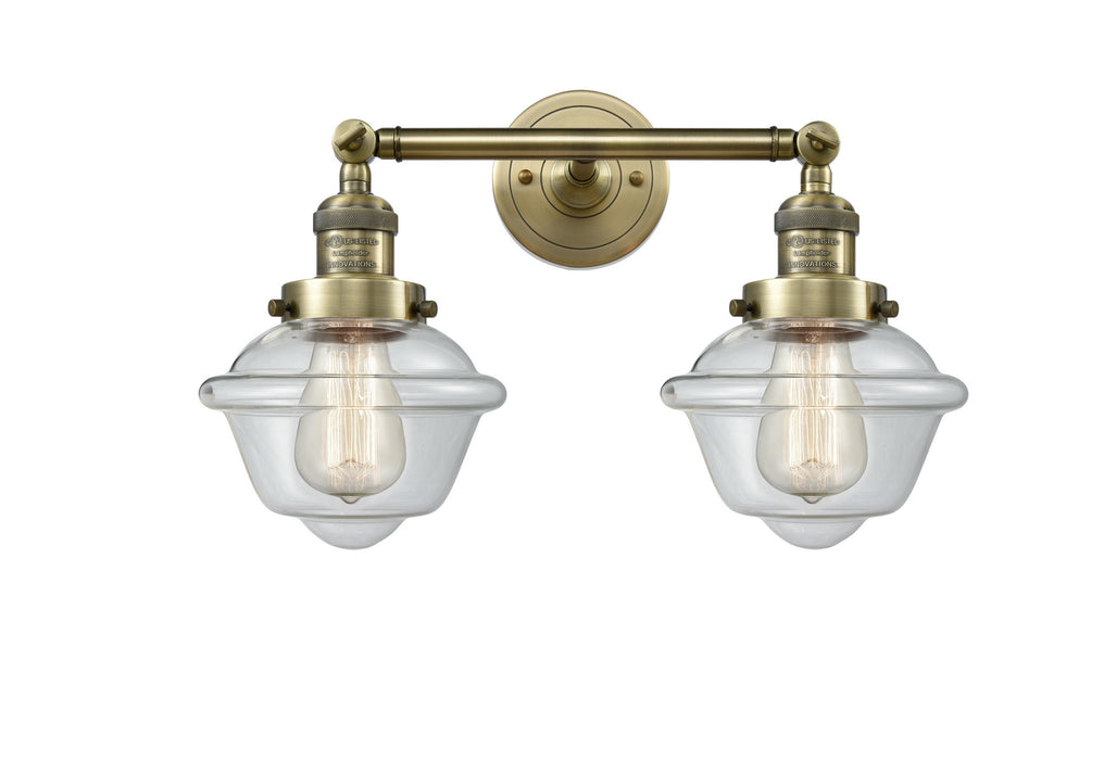 Innovations 208-AB-G532 Two Light Bath Vanity, Antique Brass