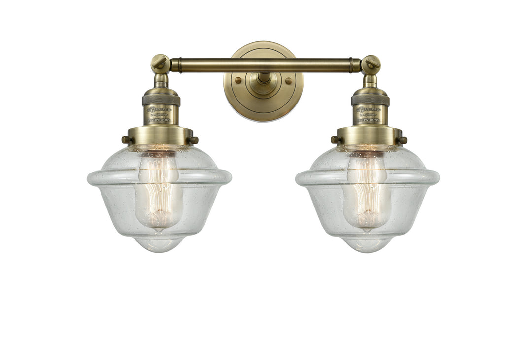 Innovations 208-AB-G534 Two Light Bath Vanity, Antique Brass