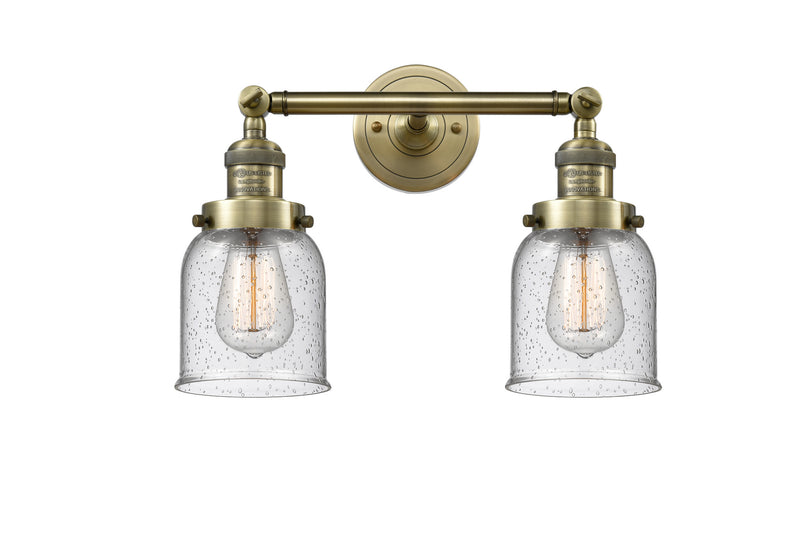 Innovations 208-AB-G54 Two Light Bath Vanity, Antique Brass