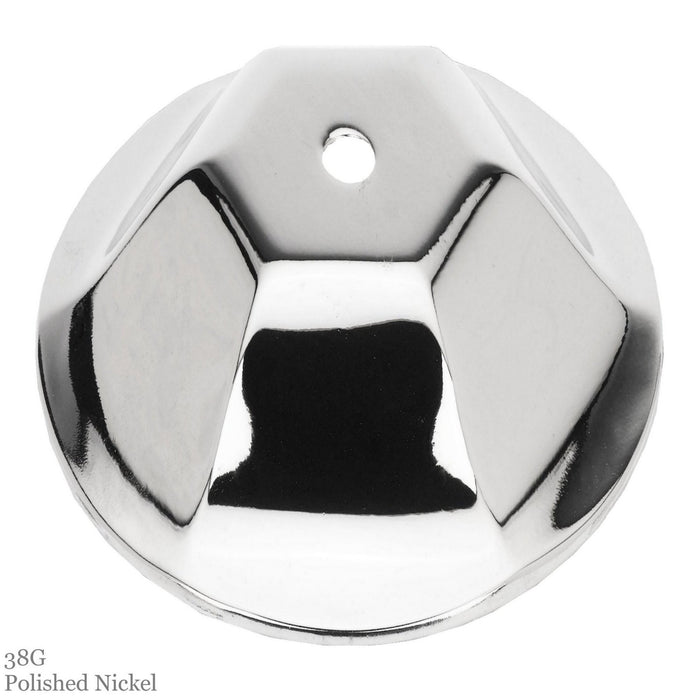 American Brass & Crystal FM5494-O-38G-ST-HL Five Light Semi-Flush Mount, Polished Nickel