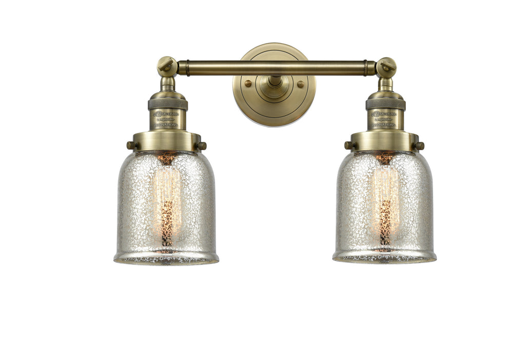 Innovations 208-AB-G58 Two Light Bath Vanity, Antique Brass