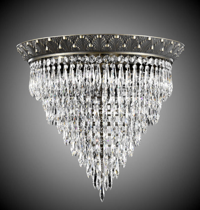 American Brass & Crystal FM8822-U-23S LED Flush Mount, Empire Bronze