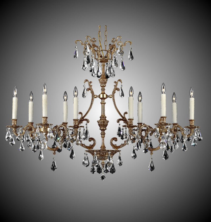 American Brass & Crystal IL9674-2-ATK-03G-PI Ten Light Island Pendant, French Gold Glossy