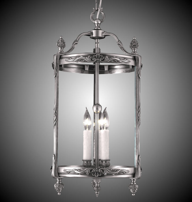 American Brass & Crystal LT2113-10G-PI Three Light Lantern, Antique Silver
