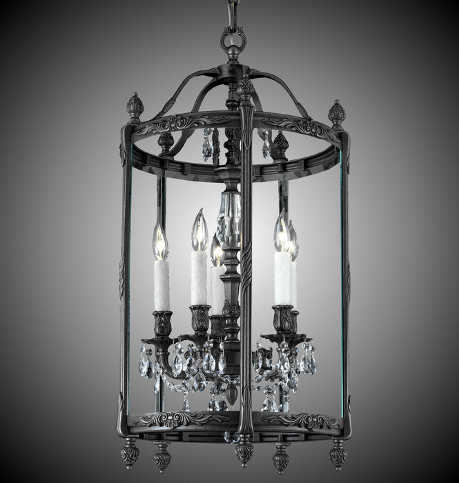 American Brass & Crystal LT2217-O-23S-PI Five Light Lantern, Empire Bronze