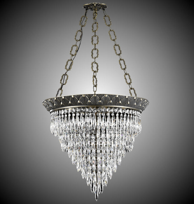 American Brass & Crystal PD8322-U-23S Six Light Pendant, Empire Bronze