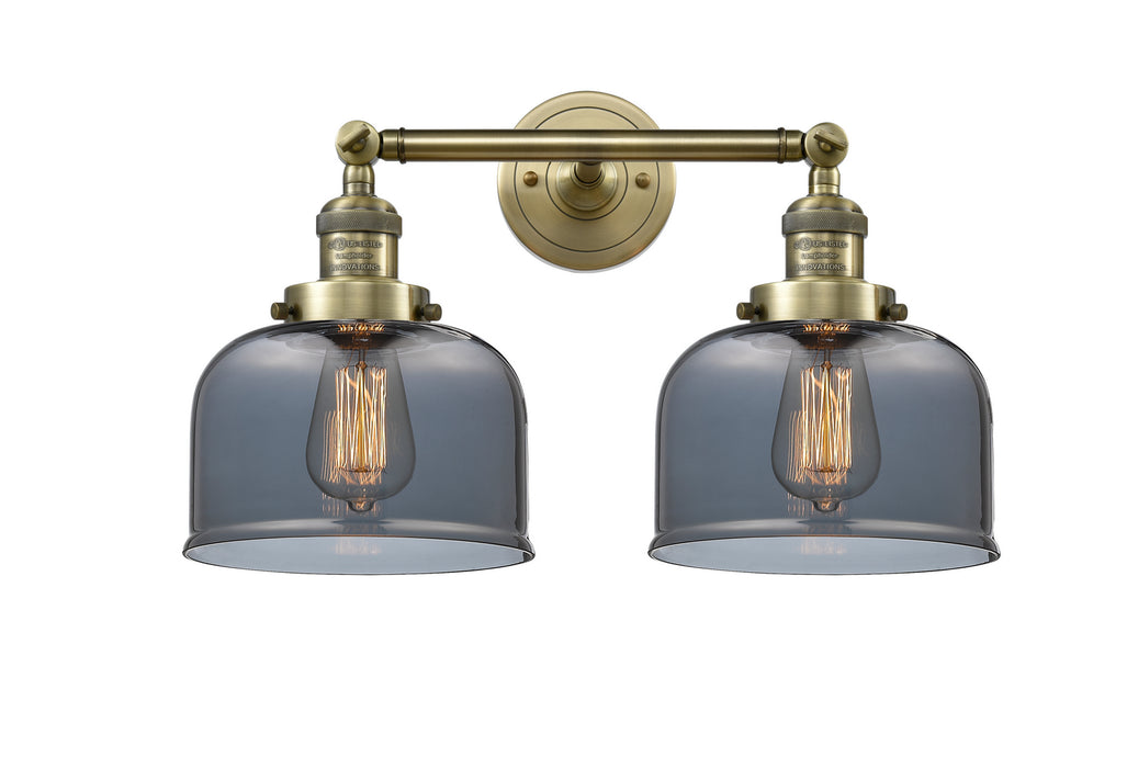 Innovations 208-AB-G73 Two Light Bath Vanity, Antique Brass