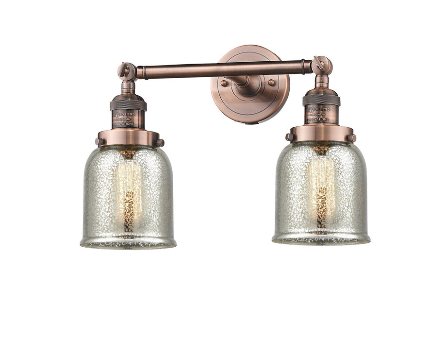 Innovations 208-AC-G58 Two Light Bath Vanity, Antique Copper