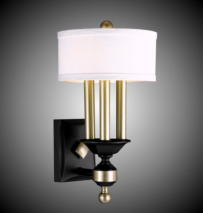 American Brass & Crystal WS5401-35S-36G-ST-HL Four Light Wall Sconce, Old Bronze w/Old Brass Accents