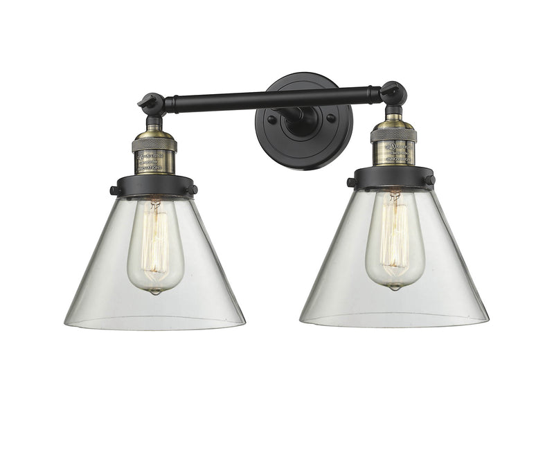 Innovations 208-BAB-G42 Two Light Bath Vanity, Black Antique Brass