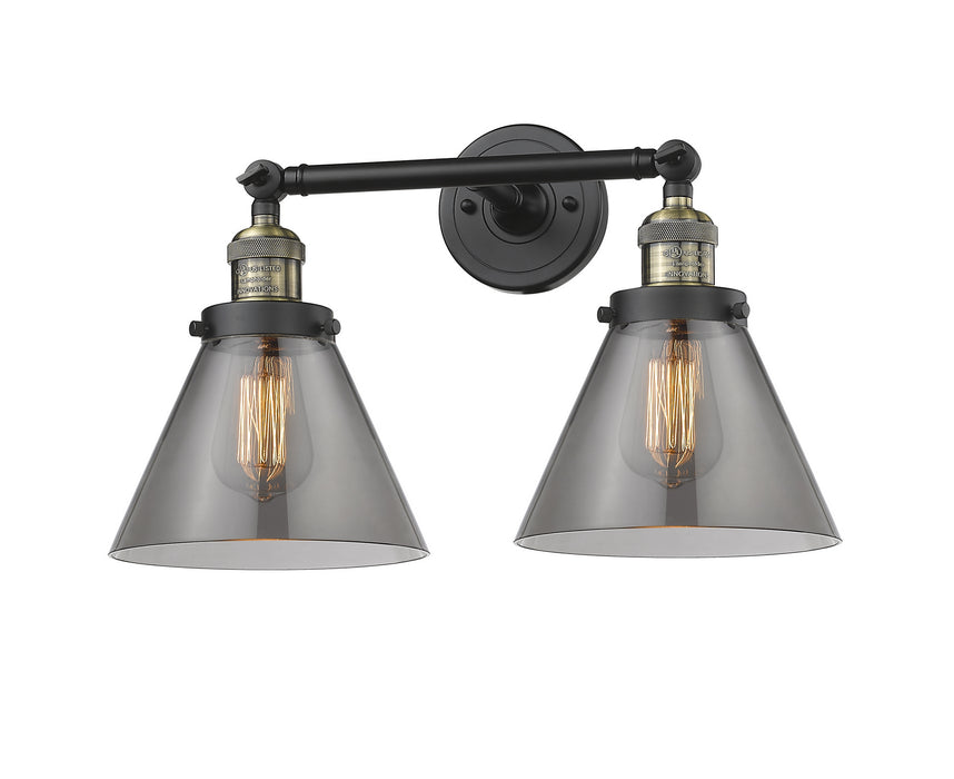 Innovations 208-BAB-G43 Two Light Bath Vanity, Black Antique Brass