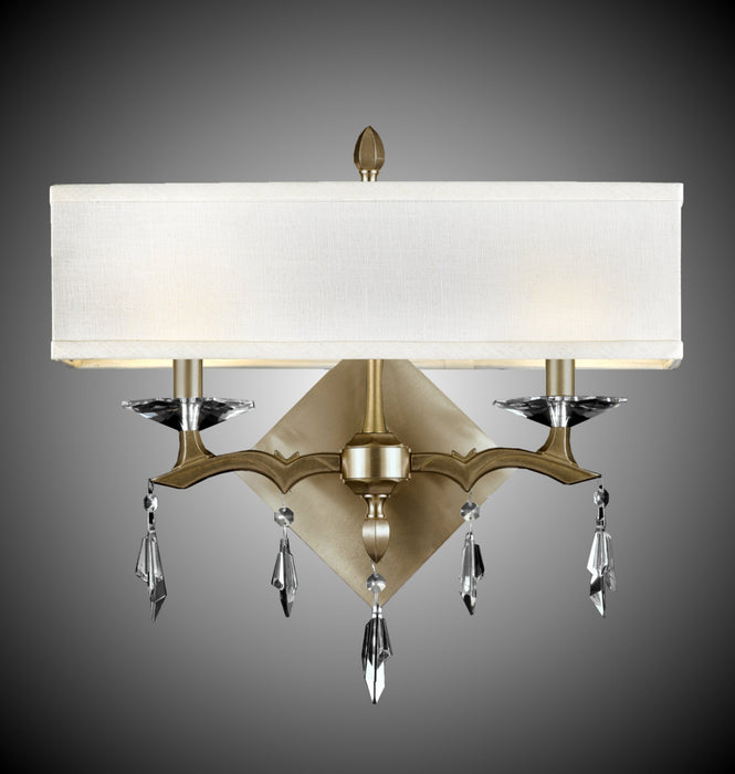American Brass & Crystal WS5661-G-36G-ST-HL Two Light Wall Sconce, Old Brass