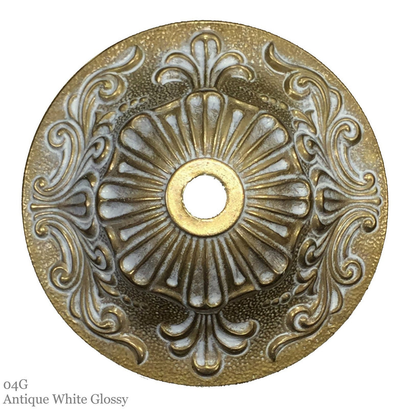 American Brass & Crystal WS9421-A-04G-PI One Light Wall Sconce, Antique White Glossy
