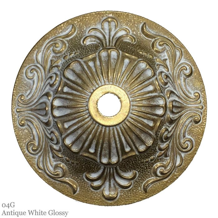 American Brass & Crystal WS9421-A-04G-PI One Light Wall Sconce, Antique White Glossy