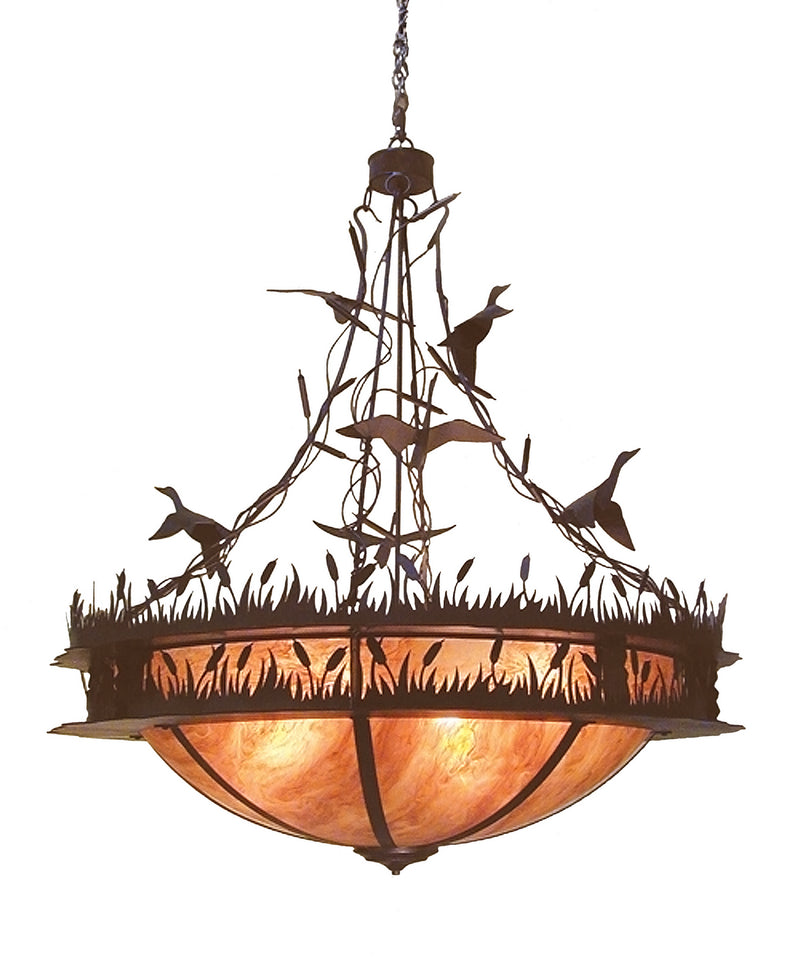 Meyda Tiffany 120159 Eight Light Pendant, Chestnut