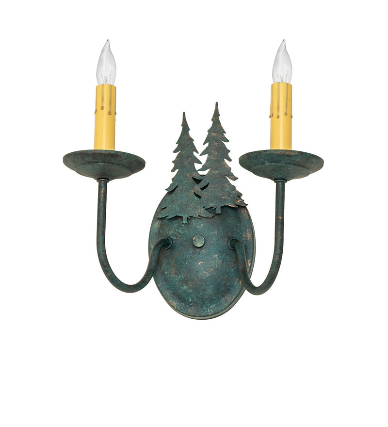 Meyda Tiffany 120783 Two Light Wall Sconce, Golden Verde