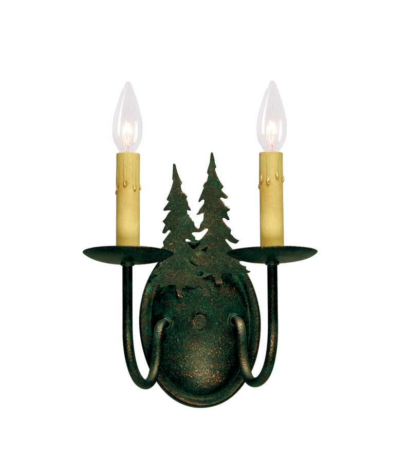 Meyda Tiffany 120783 Two Light Wall Sconce, Golden Verde