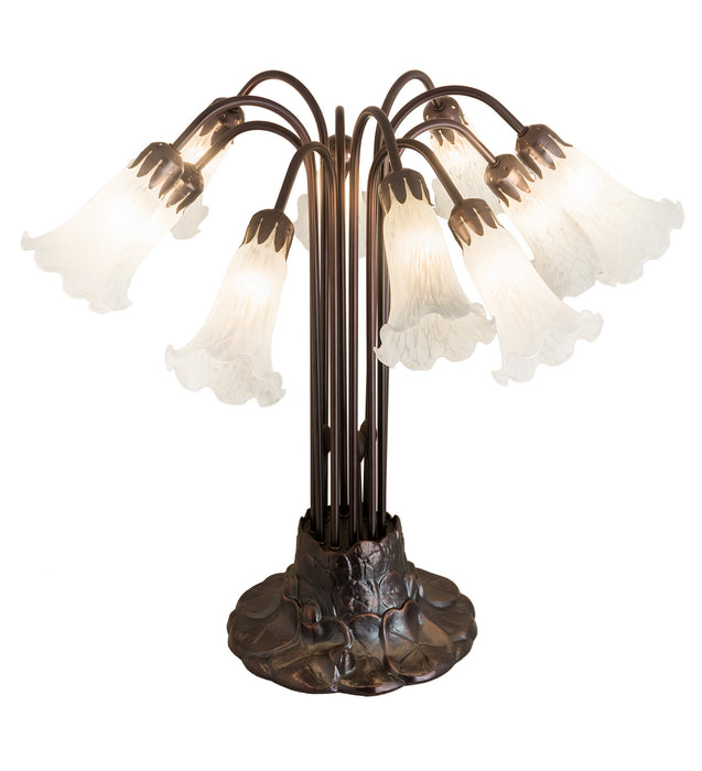 Meyda Tiffany 14391 Ten Light Table Lamp, Mahogany Bronze