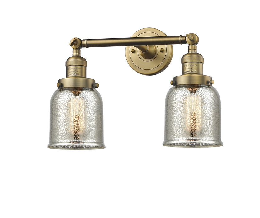 Innovations 208-BB-G58 Two Light Bath Vanity, Brushed Brass
