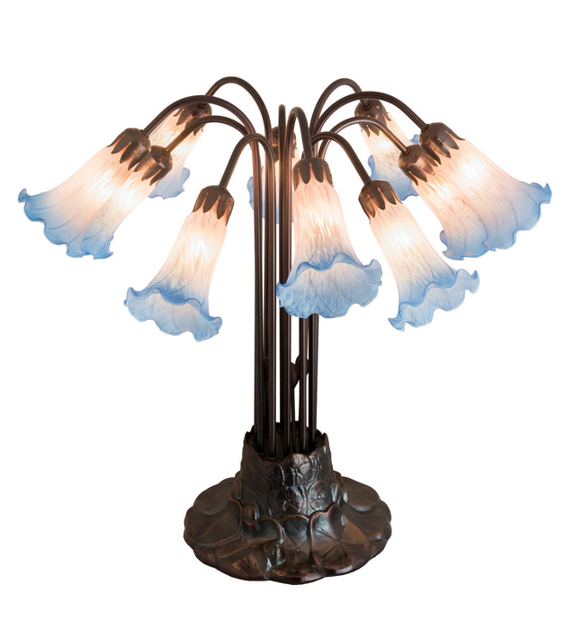 Meyda Tiffany 14451 Ten Light Table Lamp, Mahogany Bronze